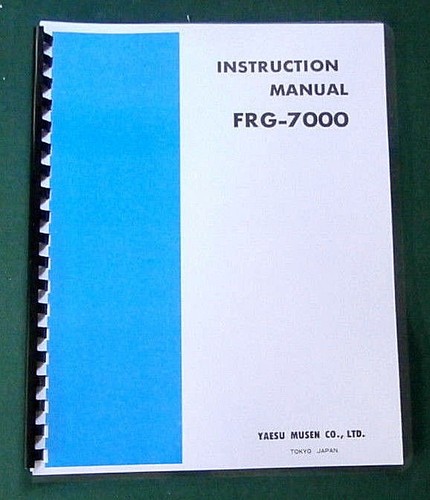 Yaesu frg 7000 instruction - yaesu,