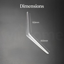 Metal Shelf Bracket White Support London Mount Style Strong Metal Fix All Sizes