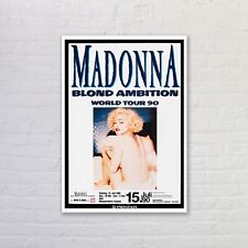 Madonna Blonde Ambition World Tour German Concert Poster Reproduction
