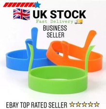 3 X  SILICONE EGG FRYING RINGS  PERFECT FOR PANCAKES RING OR FRYED EGGS 