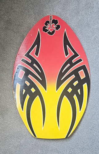 Red yellow skimboard with - skimboard,
