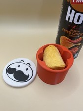  Made For Pringles Large Tub Holder Red Lunch Box Pot Travel Container Red