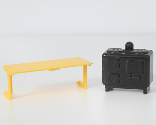 Sylvanian canal boat - sylvanian, stove