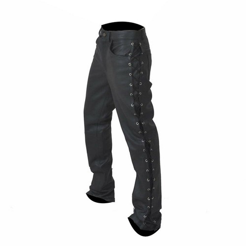 Mens side laced jeans real - side,
