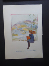 Great Wide Beautiful Wonderful World Margaret W Tarrant vintage book plate print