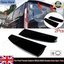 REAR TWIN DOOR REAR ROOF SPOILER FOR FORD TRANSIT CUSTOM 2012-2022 GLOSS BLACK