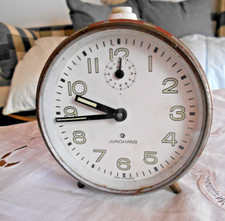 Antique Junghans alarm clock old alarm clock around 1900, runs and wakes up found condition