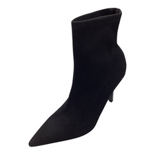 River Island Womens Black Textile High Heel Stretch Sock Ankle Boots Size 8 New