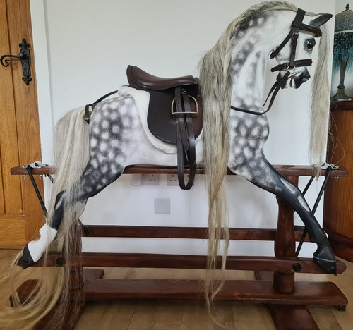 Brown rocking horse saddle - rocking,