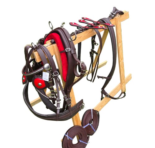 Leather tiedown driving cart - driving,