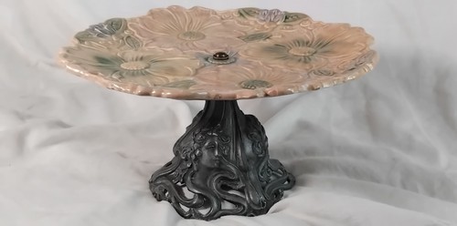 Upcycled cake stand art - upcycled, stand.
