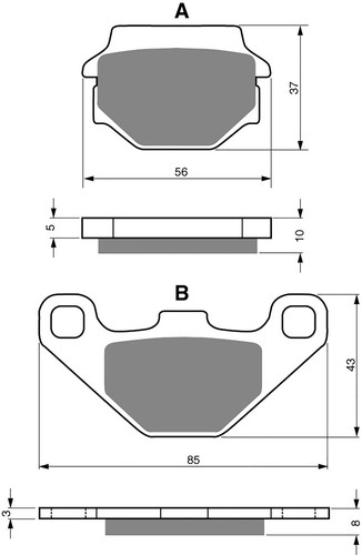 Brake disc pads - brake, front