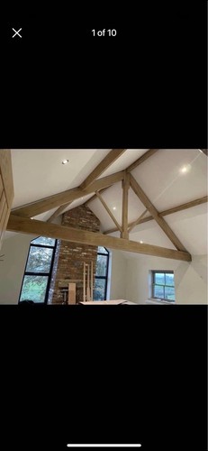 Oak truss roof - roof, system