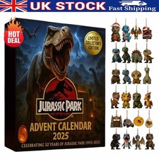 Jurassic Park calendar Christmas Dinosaur Advent 2025 24 Days Acrylic