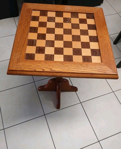 Vintage chess table wooden - vintage,