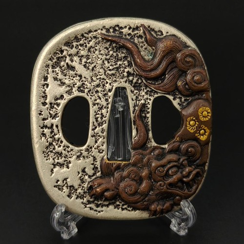 Japanese tsuba karashishi - japanese,