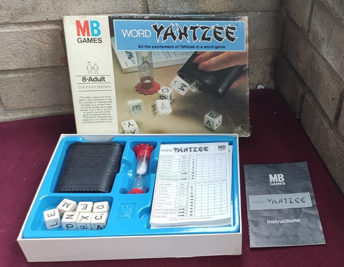 Vintage word yahtzee board - yahtzee,