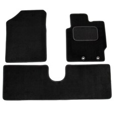 For Toyota Yaris Car Floor Mats Mk3 2013 to 2020 Tailored Carpet 3pc Set Black