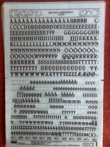 Letraset instant lettering - instant,