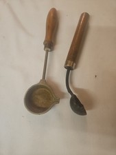 Antique Vintage Lead Melting Ladle - Unique Black Powder Balls Shot Reloading