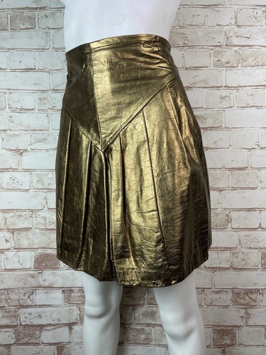 Vintage gold genuine - genuine, leather