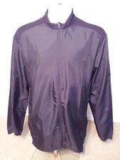 Adidas Mens Black Medium Front Zip Long Sleeve Zip Pockets Golf Jacket Pre-Owned