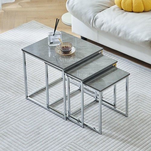 Set grey marble nesting - marble,