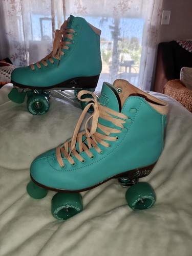Crazy retro skates - crazy, teal
