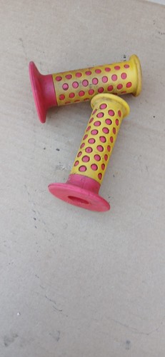 Bmx handlebar red yellow dotty - handlebar,