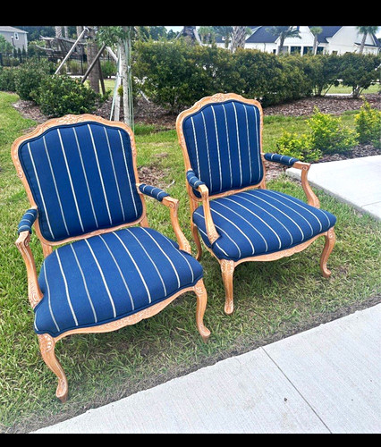 Set upholstered accent - of, 2