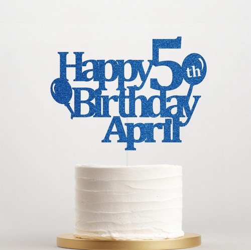Birthday balloon cake topper - birthday,