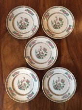 5 x Enoch Wedgwood Indian Tree Plates 7 Inch 18cm Diameter Vintage Dessert Salad