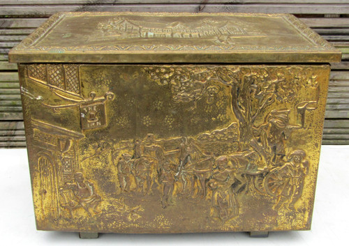 Vintage embossed brass - vintage,