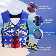 2025 Child Life Jacket Swimming Kids Floating Swim Zip Vest Buoyancy Aid Jacket
