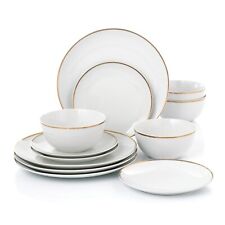 12pc Gold Line Dinner Set