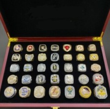 NBA Championship Ring 35 Piece Display Set (1989-2023)