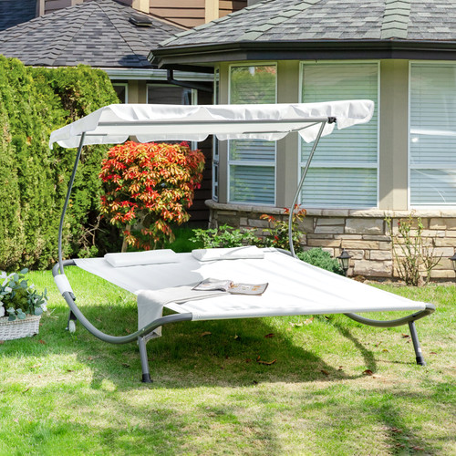 Double hammock sun lounger bed - hammock,