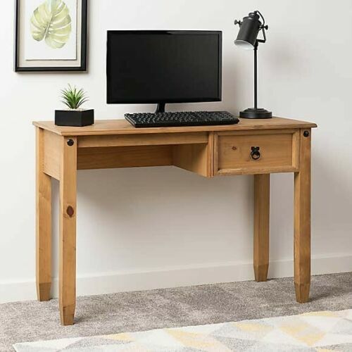 Computer desk wooden waxed - computer,
