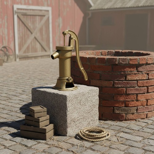 Cast iron hand - iron, pump
