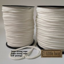 White cord string - white,