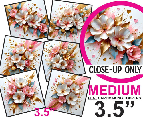 Floral card toppers - floral,