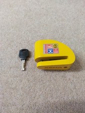 Xena Alarmed Disc Lock In Yellow Only 1 Key, Might Need New Batteries
