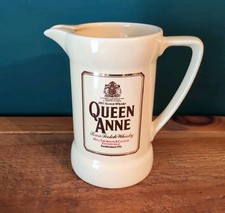 Queen Anne Rare Scotch Whisky Wade Ceramic Water Jug Breweriana Pub Bar Mancave