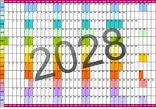 2028 YEAR WALL PLANNER Office
