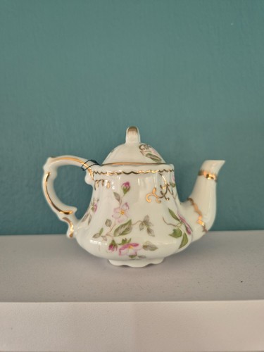 Porcelain art miniature teapot - art,