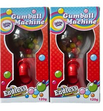 Gumball Vending Machine Gum Bubblegum Dispenser Red 2x120g 18cm With Bubblegum