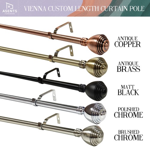 Curtain pole chrome copper - curtain,