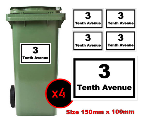 Custom wheelie bin numbers - custom,