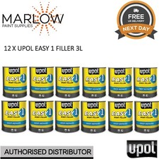 12 X UPOL EASY 1 BODY FILLER 3L - DEEP FILL CAR BODY FILLER BIG SMOOTH EASY