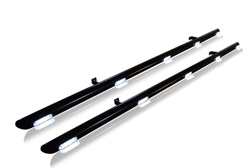 Black side bars white - white, leds